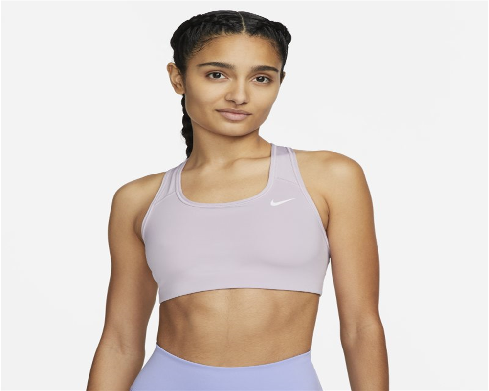 Sutiã esportivo Nike Swoosh Impact feminino roxo tamanho XX-G