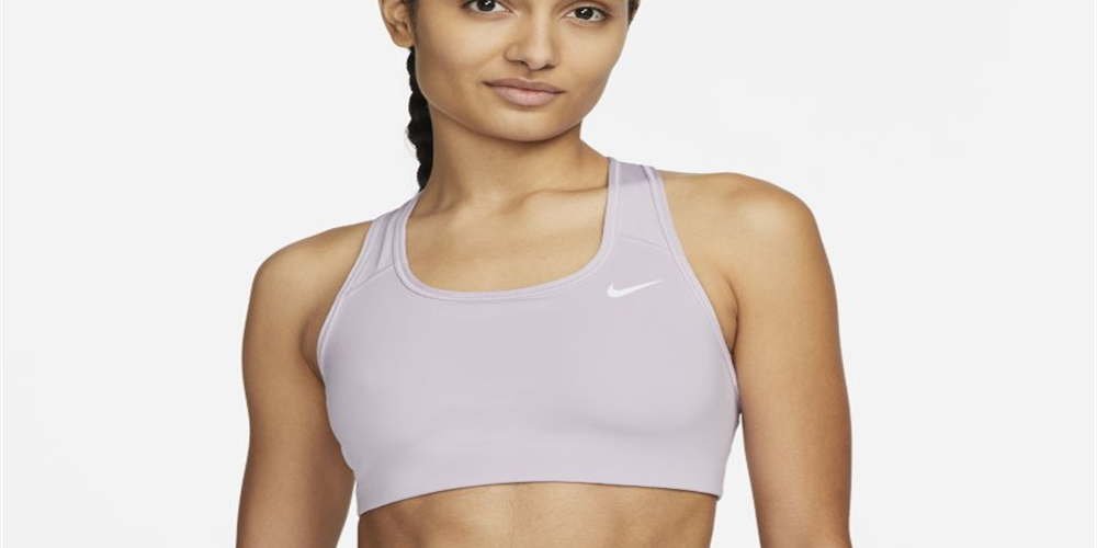 Sutiã esportivo Nike Swoosh Impact feminino roxo tamanho XX-G