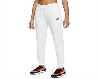 Calça de moletom Nike Sportswear Club Fleece Midrise Feminina, Branca, Tamanho 2XL