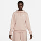 Moletom com capuz Nike Sportswear Club Fleece feminino, gola funil, rosa, tamanho 1X