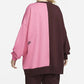 Moletom Nike Feminino Colorblock Crewneck Rosa Tamanho Grande