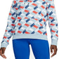 Moletom com capuz Nike Sportswear Essentials feminino estampado, azul, tamanho grande
