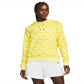Moletom com capuz Nike Sportswear Essentials feminino estampado, amarelo, tamanho pequeno