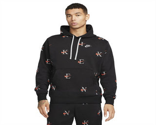 Moletom Nike Club Fleece Masculino Estampado Preto Tamanho P