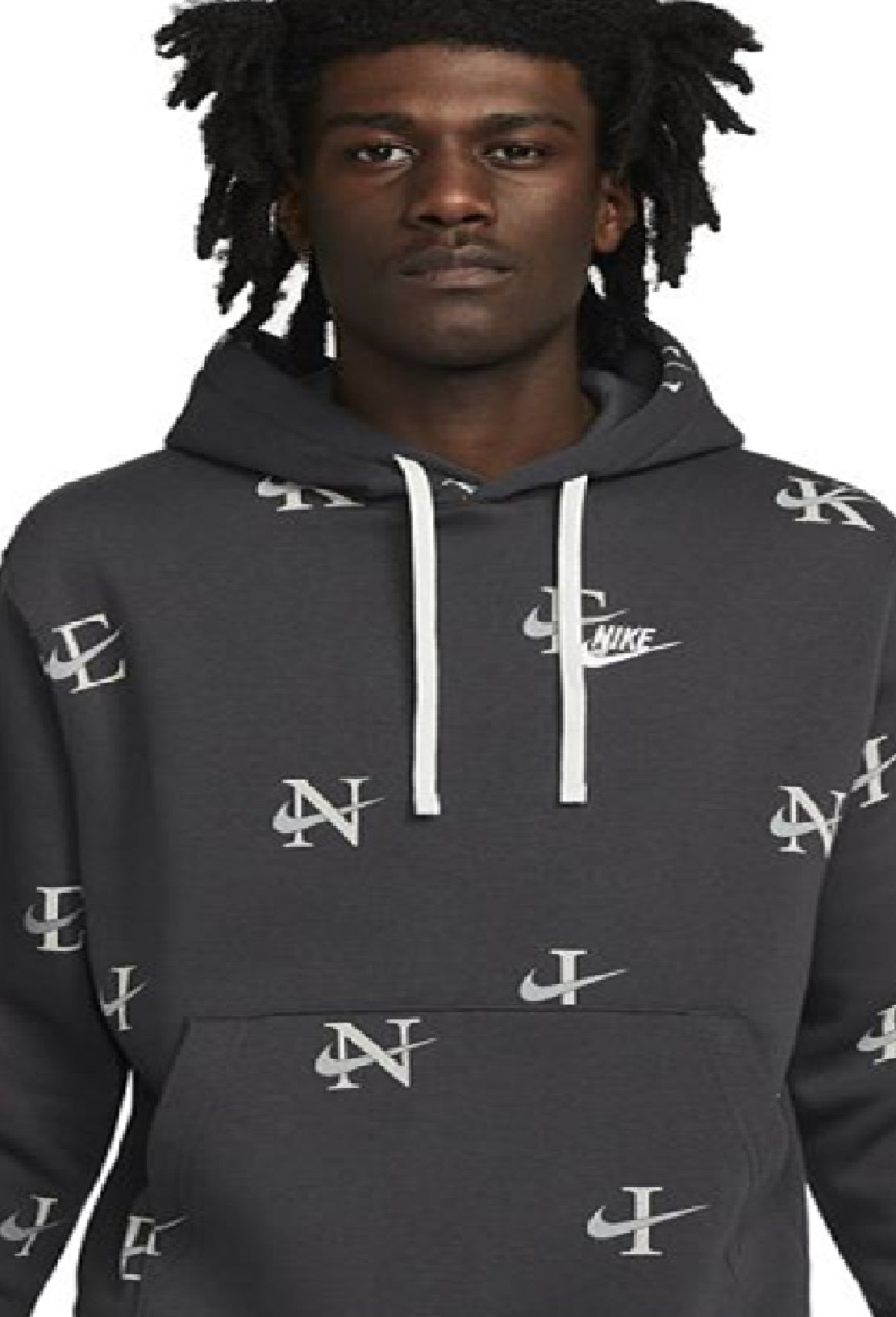 Moletom Nike Masculino Estampado Club Fleece Cinza Tamanho X-G