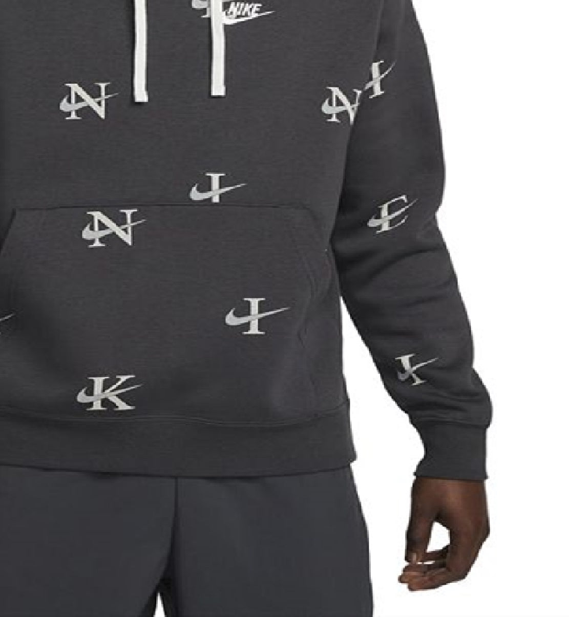 Moletom Nike Masculino Estampado Club Fleece Cinza Tamanho X-G