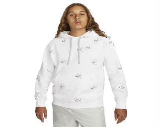 Moletom Nike Masculino Estampado Club Fleece Branco Tamanho XX-G