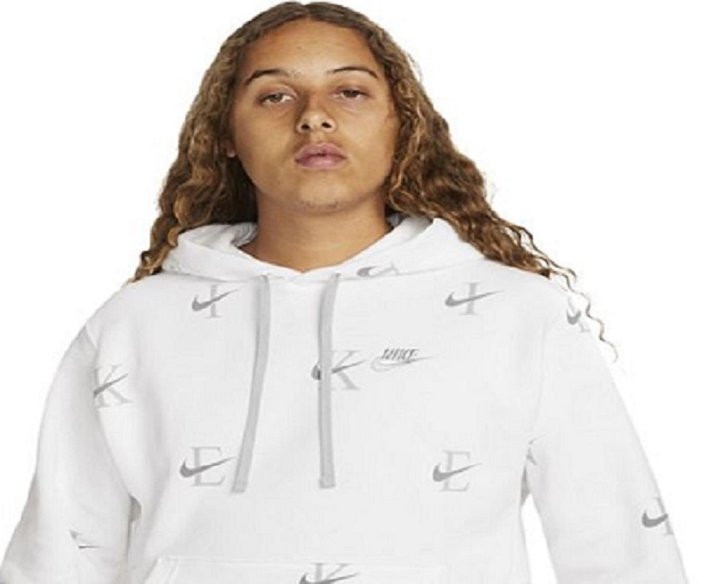 Moletom Nike Masculino Estampado Club Fleece Branco Tamanho XX-G