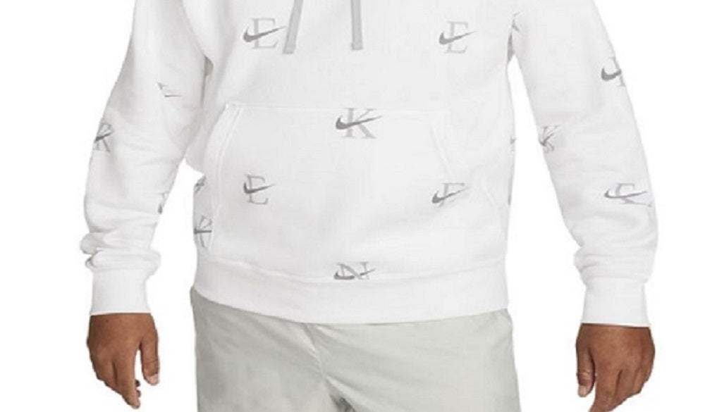 Moletom Nike Masculino Estampado Club Fleece Branco Tamanho XX-G