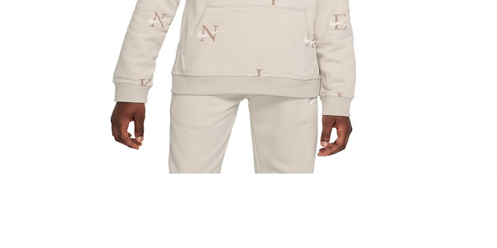 Conjunto de agasalho infantil Nike Boy's, branco, tamanho médio