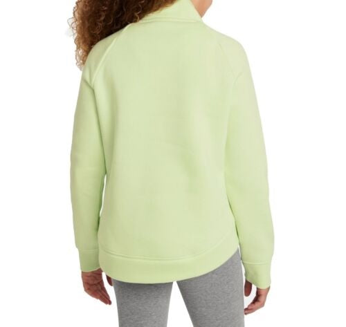 Suéter Nike Big Girls Sportswear Club Fleece com meio zíper, verde, tamanho G