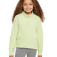 Suéter Nike Big Girls Sportswear Club Fleece com meio zíper, verde, tamanho G