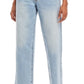 Calça Jeans Pistola Feminina Cintura Alta Assimétrica Reta Azul Tamanho 28