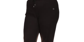 Calça jogger feminina Michael Kors Waffle-Knit preta tamanho 3X