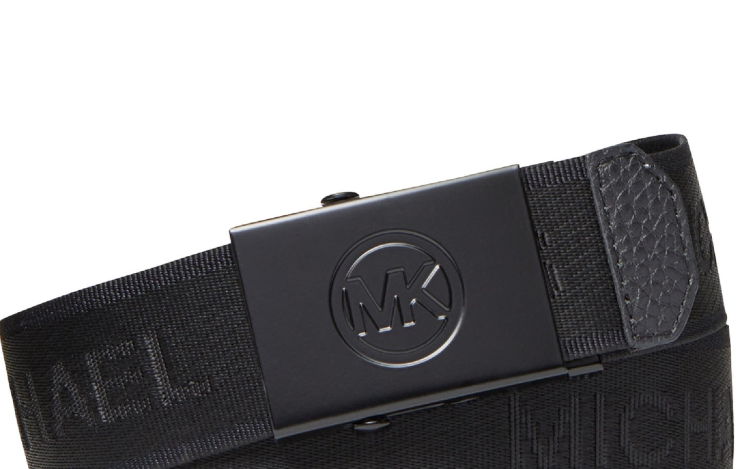 Cinto deslizante com fita de logotipo Michael Kors feminino, preto, tamanho 38