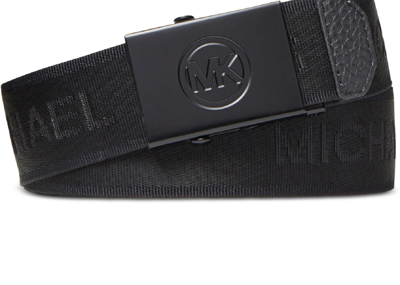 Cinto deslizante com fita de logotipo Michael Kors feminino, preto, tamanho 38