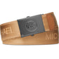 Cinto deslizante com fita de logotipo Michael Kors masculino marrom tamanho 30