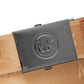 Cinto deslizante com fita de logotipo Michael Kors masculino marrom tamanho 30