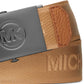 Cinto deslizante com fita de logotipo Michael Kors masculino marrom tamanho 32