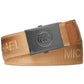 Cinto deslizante com fita de logotipo Michael Kors masculino marrom tamanho 32