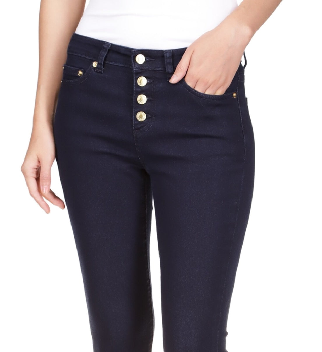 Calça jeans skinny Izzy feminina Michael Kors, azul, tamanho 10