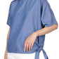 Top feminino Michael Kors com amarração lateral, azul, tamanho pequeno
