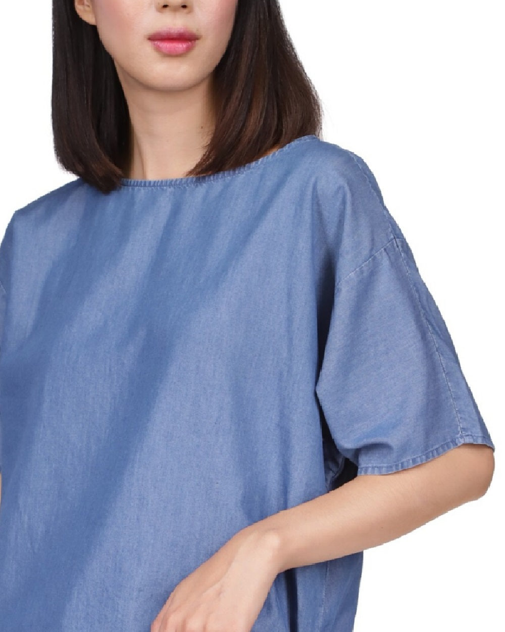 Top feminino Michael Kors com amarração lateral, azul, tamanho pequeno