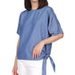 Top feminino Michael Kors com amarração lateral azul