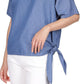 Top feminino Michael Kors com amarração lateral azul