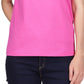 Camiseta feminina com logo Michael Kors, rosa, tamanho pequeno