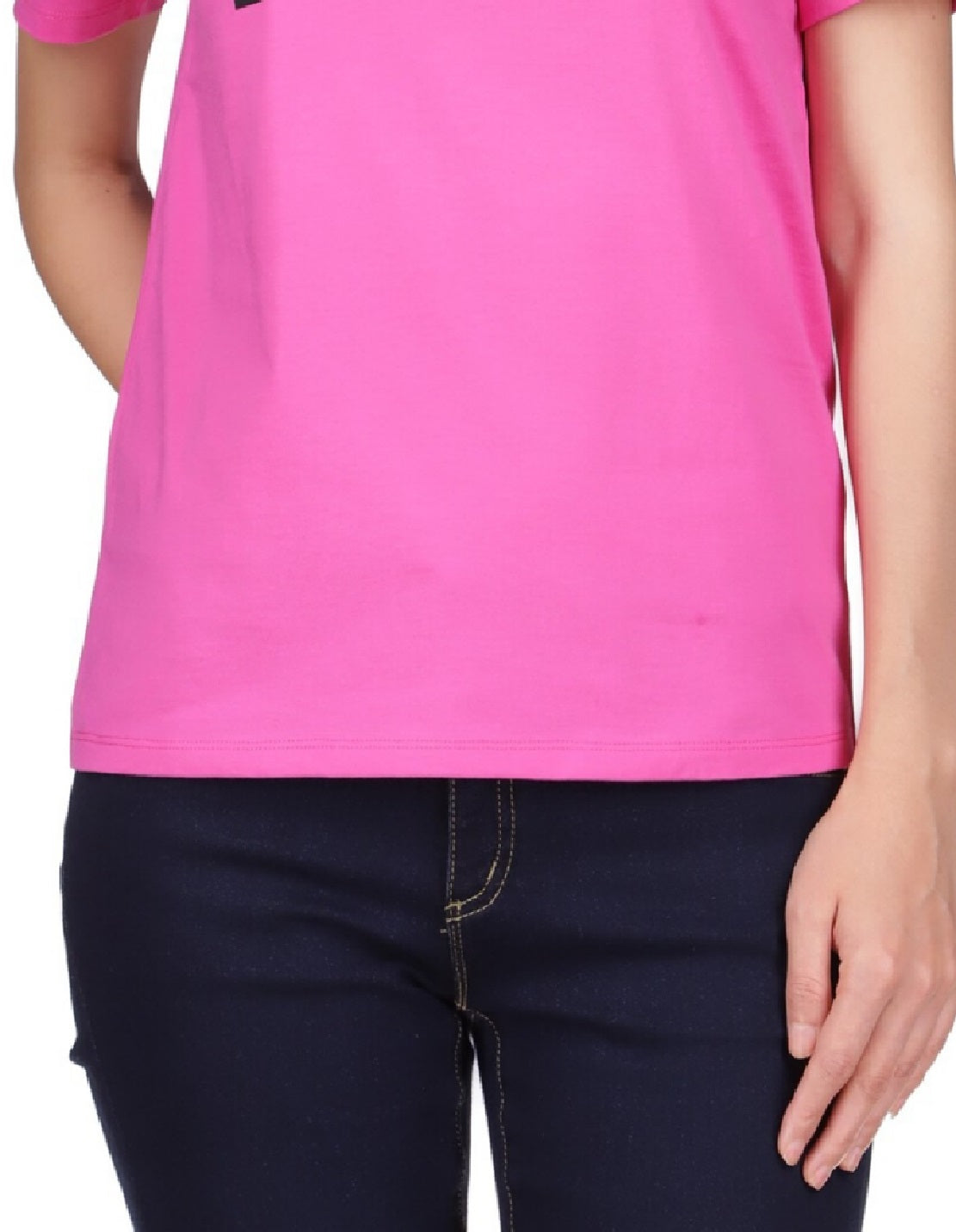 Camiseta feminina com logo Michael Kors, rosa, tamanho pequeno