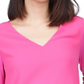 Blusa feminina Michael Kors em camadas, rosa, tamanho médio