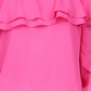 Blusa feminina Michael Kors Petite com babados e ombros de fora, rosa, tamanho pequeno médio