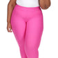 Leggings femininas Michael Kors de sarja elástica rosa tamanho 3X