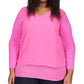 Top Michael Kors Feminino Mix Media Rosa Tamanho 1X