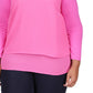 Top Michael Kors Feminino Mix Media Rosa Tamanho 1X