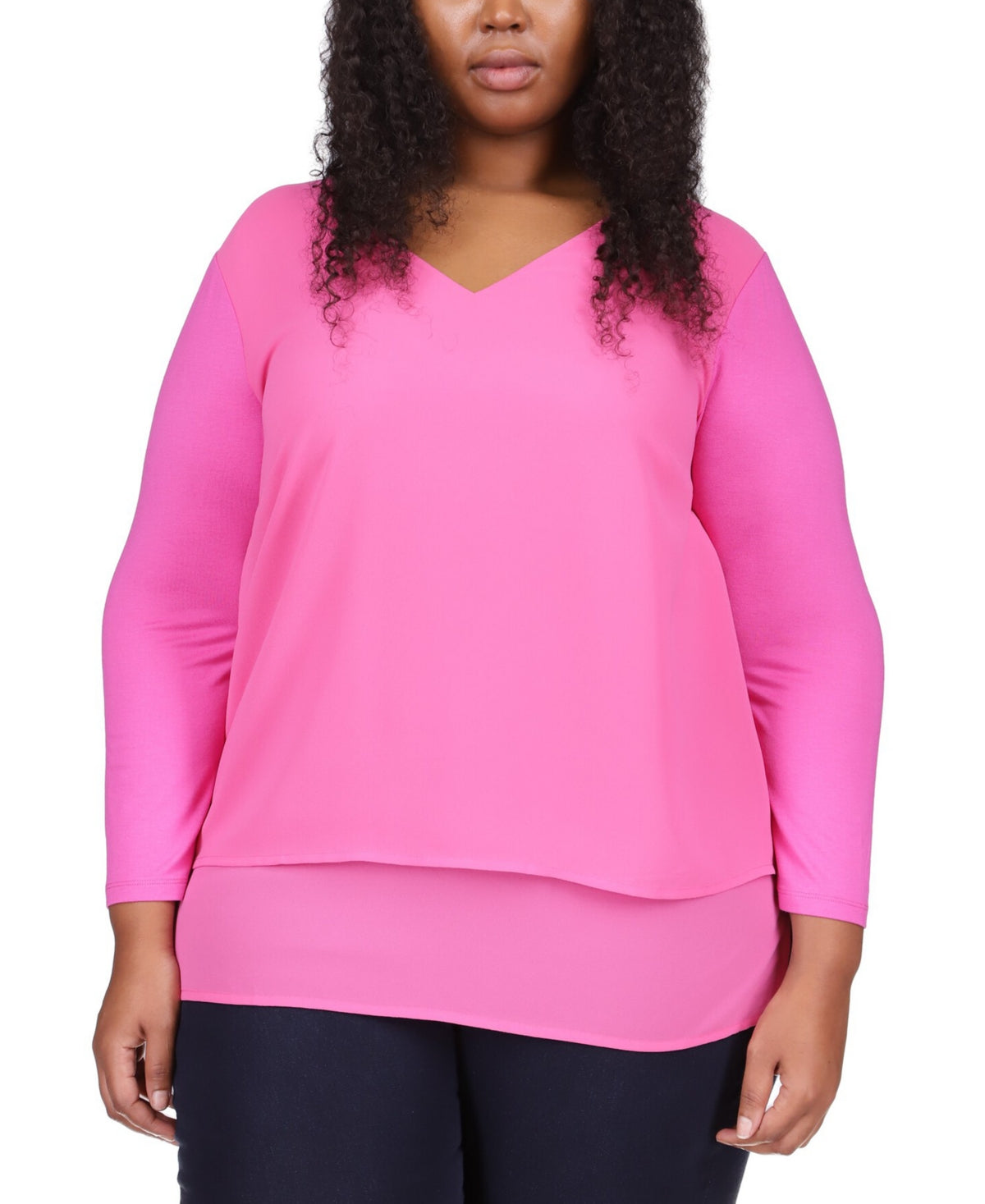 Top Michael Kors Feminino Mix Media Rosa Tamanho 3X