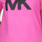 Camiseta feminina Michael Kors com logotipo de algodão, rosa, tamanho pequeno médio