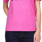 Camiseta feminina Michael Kors com logotipo de algodão, rosa, tamanho pequeno grande