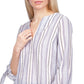 Blusa listrada feminina Michael Kors, azul, tamanho médio