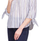 Blusa listrada feminina Michael Kors, azul, tamanho médio