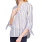 Blusa listrada feminina Michael Kors, azul, tamanho médio