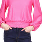 Blusa Michael Kors Feminina com Ilhós Falso Rosa Tamanho X-G