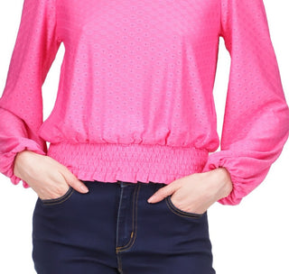 Blusa Michael Kors Feminina com Ilhós Falso Rosa Tamanho X-G