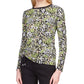 Blusa feminina Michael Kors estampada franzida verde tamanho médio