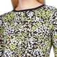Blusa feminina Michael Kors estampada franzida verde tamanho médio