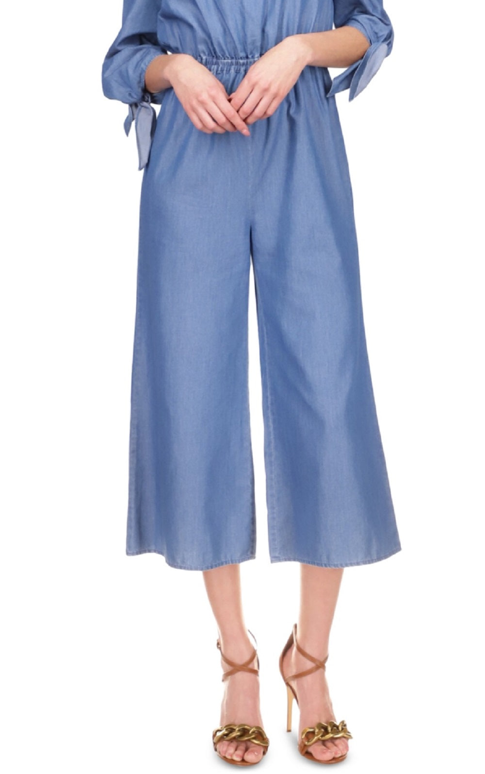Macacão curto Michael Kors feminino ombro a ombro azul tamanho médio