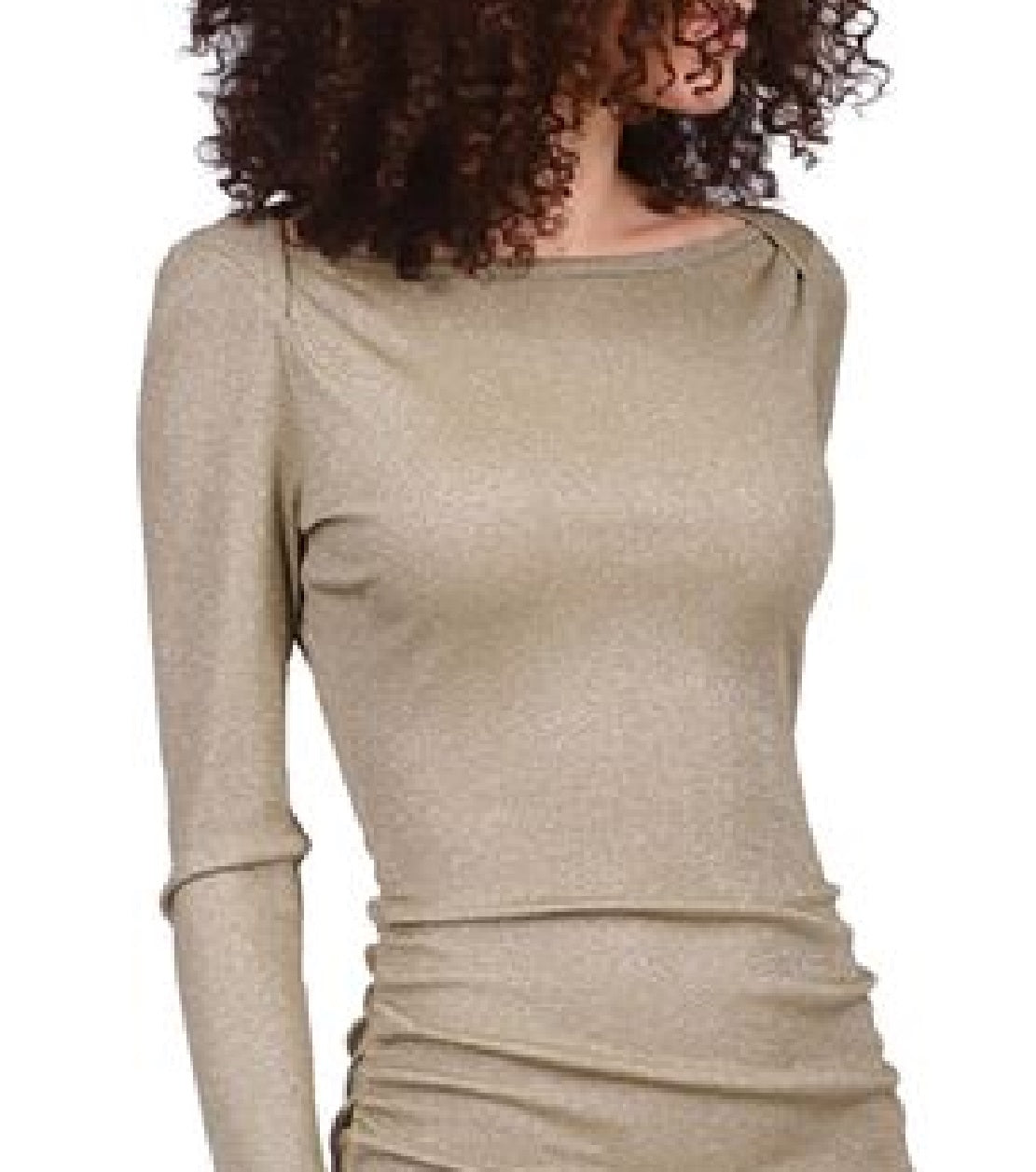 Vestido curto franzido brilhante feminino Michael Kors, verde, tamanho grande