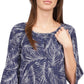 Blusa feminina Michael Kors com manga flare e alça larga, azul, tamanho pequeno