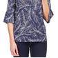 Blusa feminina Michael Kors com manga flare e alça larga, azul, tamanho pequeno